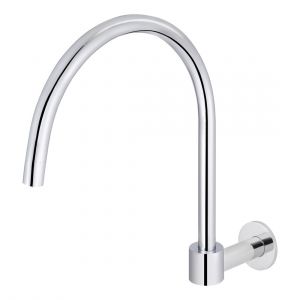 Round High-Rise Swivel Wall Spout Chrome