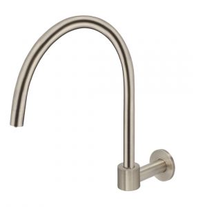 Round High-Rise Swivel Wall Spout Champagne