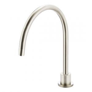 Round High-Rise Swivel Hob Spout Brushed Nickel
