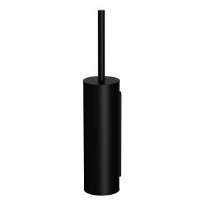 Round Toilet Brush & Holder , Matte Black