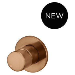 Round Wall Mixer Pinless Handle Trim Kit (In-Wall Body Not Included) - PVD Lustre Bronze