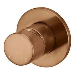 Round Wall Mixer Pinless Handle Trim Kit (In-Wall Body Not Included) - PVD Lustre Bronze