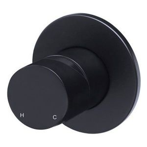 Round Wall Mixer Pinless Handle Trim Kit (In-Wall Body Not Included) - Matte Black