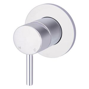 Round Wall Mixer Short Pin–Lever Trim Kit (In-Wall Body Not Included) - Polished Chrome