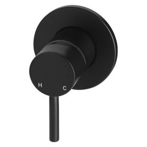 Round Wall Mixer Short Pin–Lever Trim Kit (In-Wall Body Not Included) - Matte Black