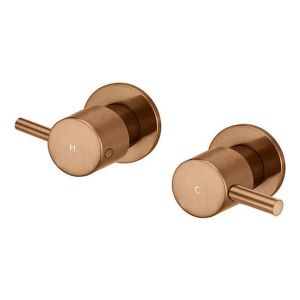 Round Quarter Turn Wall Top Assemblies , Lustre Bronze