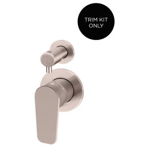 Round Diverter Mixer Paddle Handle Trim Kit (In-Wall Body Not Included) - Champagne