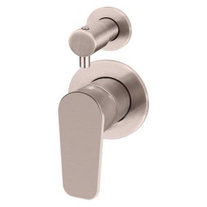 Round Diverter Mixer Paddle Handle Trim Kit (In-Wall Body Not Included) - Champagne