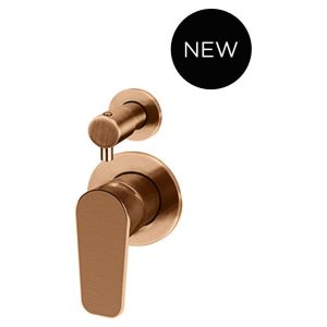 Round Diverter Mixer Paddle Handle Trim Kit (In-Wall Body Not Included) - PVD Lustre Bronze
