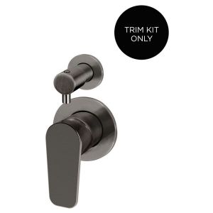 Round Diverter Mixer Paddle Handle Trim Kit (In-Wall Body Not Included) - Shadow Gunmetal
