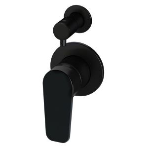 Round Diverter Mixer Paddle Handle Trim Kit (In-Wall Body Not Included) - Matte Black