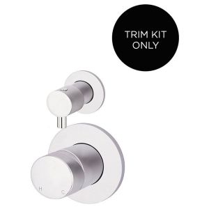 Round Diverter Mixer Pinless Handle Trim Kit (In-Wall Body Not Included) - Polished Chrome
