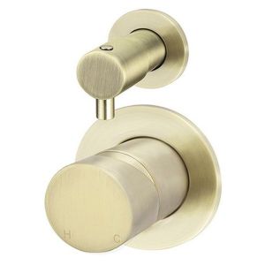 Round Diverter Mixer Pinless Handle Trim Kit (In-Wall Body Not Included) - PVD Tiger Bronze