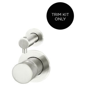 Round Diverter Mixer Pinless Handle Trim Kit (In-Wall Body Not Included) - PVD Brushed Nickel