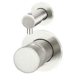 Round Diverter Mixer Pinless Handle Trim Kit (In-Wall Body Not Included) - PVD Brushed Nickel