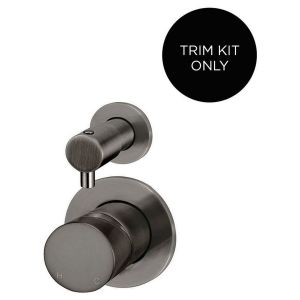 Round Diverter Mixer Pinless Handle Trim Kit (In-Wall Body Not Included) - Shadow Gunmetal