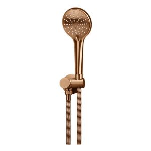 Round Hand Shower on Swivel Bracket, Three Function Hand Shower , Lustre Bronze