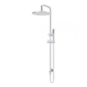 Round Combination Shower Rail, 300mm Rose, Single Function Hand Shower Chrome