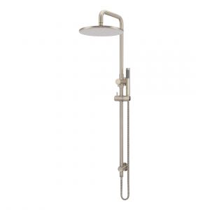 Round Combination Shower Rail 300mm Rose, Single Function Hand Shower Champagne