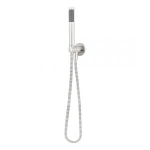 Round Hand Shower on Fixed Bracket MZ08-R-PVDBN Brushed Nickel