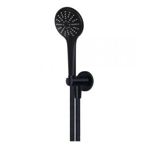 Round Hand Shower on Fixed Bracket MZ08 Matte Black