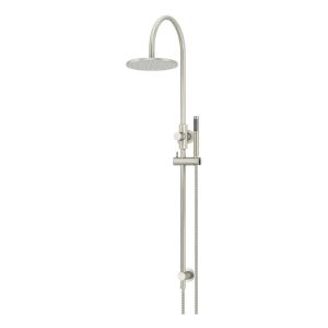 200mm Round Overhead Shower Set, Single Function Hand Shower, Brushed Nickel