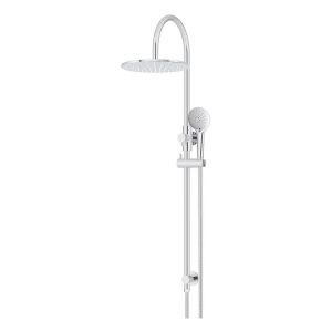 300mm Round Overhead Shower Rail, Three Function Hand Shower, Chrome