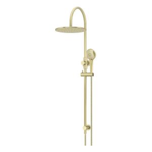 300mm Round Overhead Shower Rail, Three Function Hand Shower, Tiger Bronze