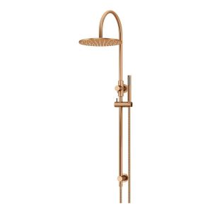 300mm Round Overhead Shower Set, Single Function Hand Shower, Lustre Bronze