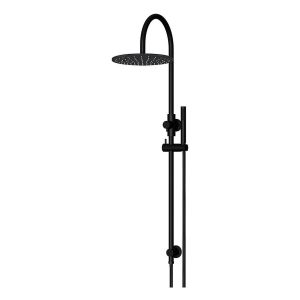 300mm Round Overhead Shower Set, Single Function Hand Shower, Matte Black