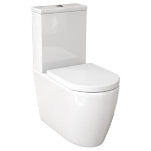 Narva Rimless Back To Wall Close Coupled Toilet Suite With Thick Seat