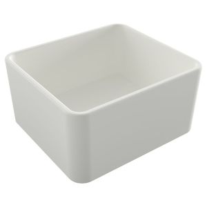 Kit-Novi 50X46 Fireclay Butler Sink - Matte White With Overflow Included Waste