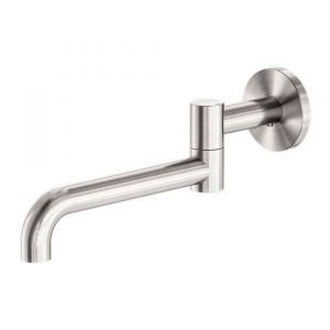 Mecca Wall Mounted Swivel Basin/Bath Spout Only 225mm in Brushed Nickel