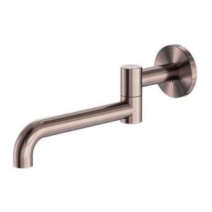 Mecca Wall Mounted Swivel Basin/Bath Spout Only 225mm in Brushed Bronze