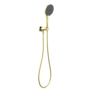 Mecca Shower On Bracket With Air Shower II in Brushed Gold