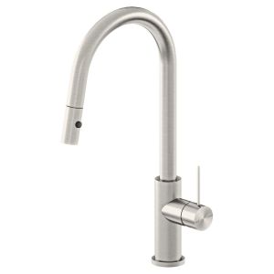 Mecca Pull Out Sink Mixer With Vegie Spray Function - Brushed Nickel