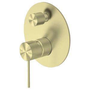 Mecca Shower Mixer With Divertor - Brushed Gold