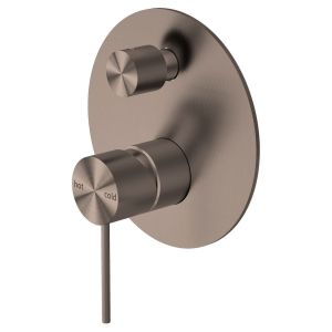Mecca Shower Mixer With Divertor - Brushed Bronze