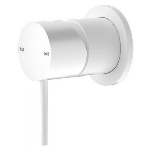 Mecca Shower Mixer With 60mm Plate - Matte White
