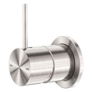 Mecca Shower Mixer With 60mm Plate Handle Up - Brushed Nickel
