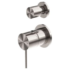 Mecca Shower Mixer With Divertor Separate Back Plate - Brushed Nickel