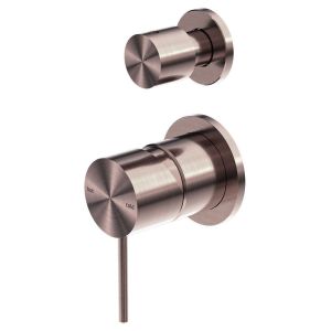Mecca Shower Mixer With Divertor Separate Back Plate - Brushed Bronze