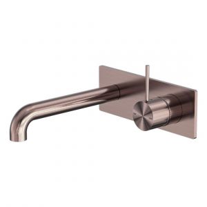 Mecca Wall Basin/Bath Mixer Handle Up 120mm in Brushed Bronze