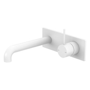 Mecca Wall Basin/Bath Mixer Handle Up 120mm in Matte White