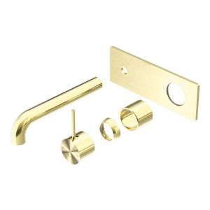 Mecca Wall Basin/Bath Mixer Handle Up 120mm Trim Kits in Brushed Gold