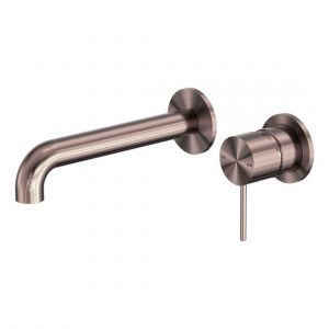 Mecca Wall Basin/Bath Mixer Separate Back Plate 120mm in Brushed Bronze