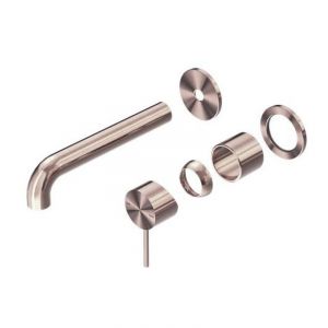 Mecca Wall Basin/Bath Mixer Separate Back Plate 185mm Trim Kits in Brushed Bronze