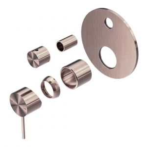 Mecca Shower Mixer With Divertor Trim Kits Only in Brushed Bronze