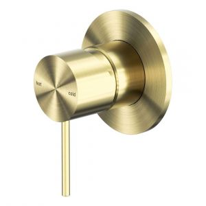 Mecca Shower Mixer 80mm Plate in Brushed Gold