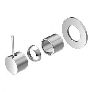 Mecca Shower Mixer Handle Up 80mm Plate Trim Kits Only in Chrome